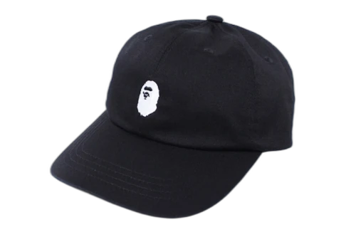 BAPE Ape Head Embroidery Panel Cap Black/White