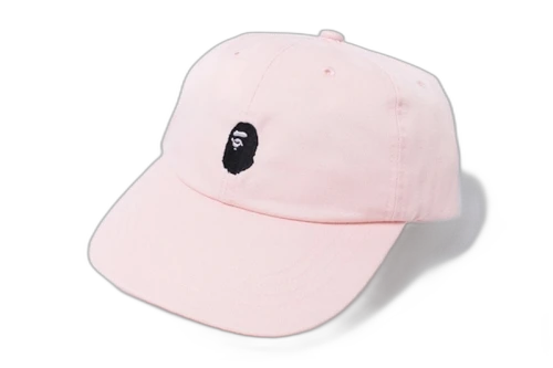 BAPE Ape Head Embroidery Panel Cap Pink/Black