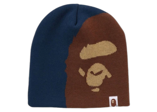 BAPE Ape Head Knit Cap Navy