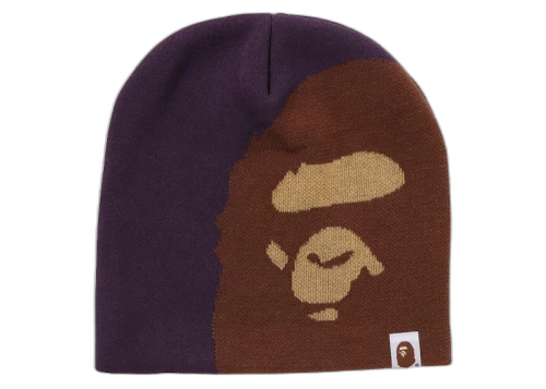 BAPE Ape Head Knit Cap Purple