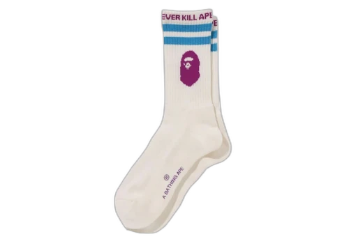 BAPE Ape Head Line Socks (SS24) White