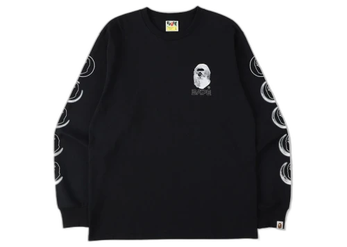 BAPE Ape Head Moon L/S Tee Black