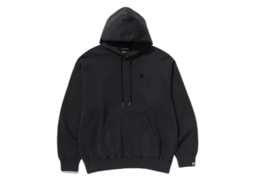 BAPE Ape Head One Point Garment Dye Pullover Hoodie Black