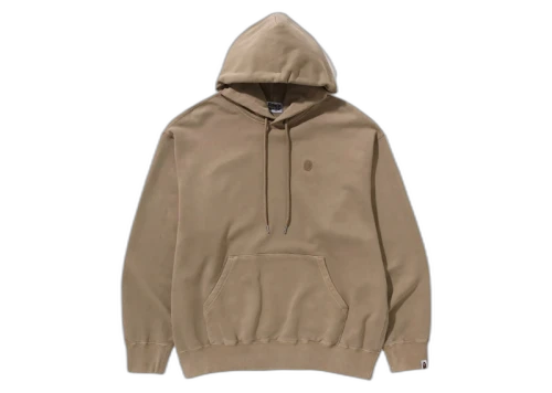 BAPE Ape Head One Point Garment Dye Pullover Hoodie Brown