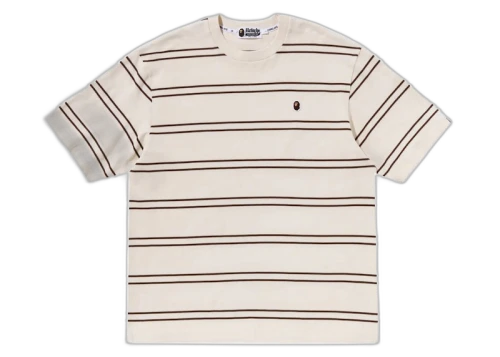 BAPE Ape Head One Point Hoop Relaxed Fit Tee Ivory