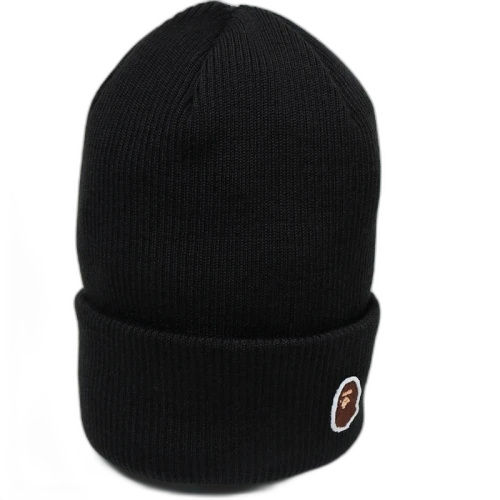 BAPE Ape Head One Point Knit Cap Black