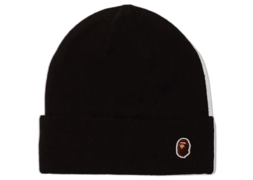 BAPE Ape Head One Point Knit Cap (FW21) Black