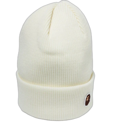 BAPE Ape Head One Point Knit Cap White