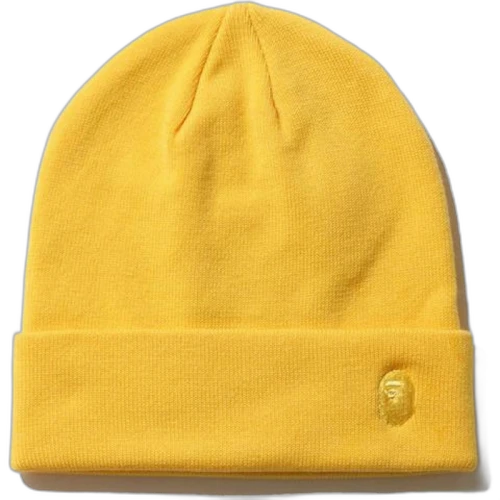 BAPE Ape Head One Point Knit Cap Yellow/Yellow