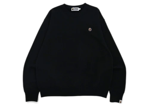 BAPE Ape Head One Point Relaxed Fit Crewneck Black