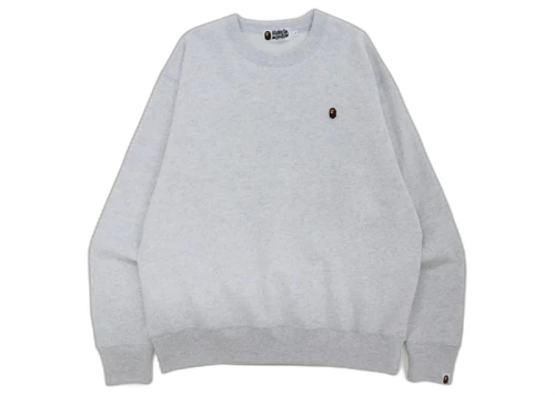 BAPE Ape Head One Point Relaxed Fit Crewneck Grey