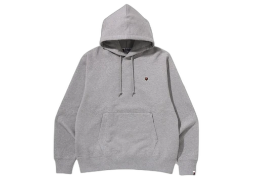 BAPE Ape Head One Point Relaxed Fit Pullover Hoodie Gray