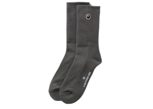 BAPE Ape Head One Point Socks Gray