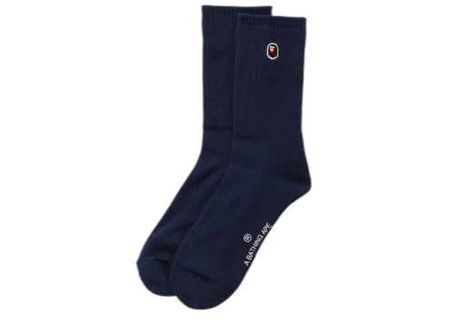 BAPE Ape Head One Point Socks Navy