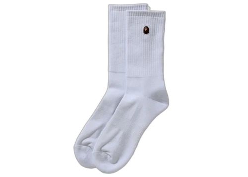 BAPE Ape Head One Point Socks (SS21) White
