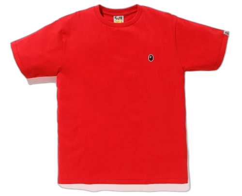 BAPE Ape Head One Point Tee Red