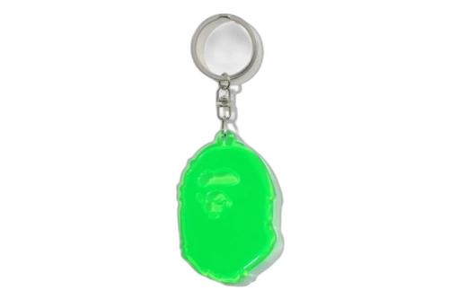 BAPE Ape Head Reflective Keychain Green