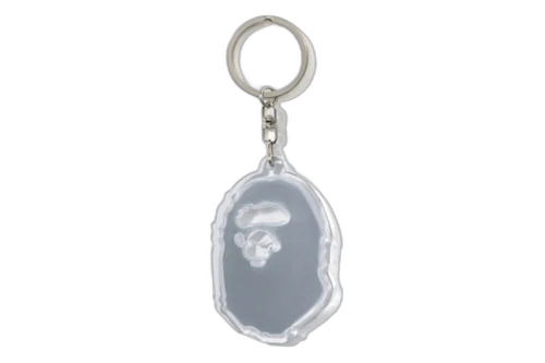 BAPE Ape Head Reflective Keychain White