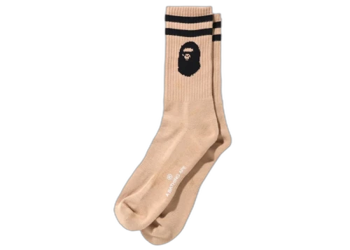 BAPE Ape Head Socks Beige