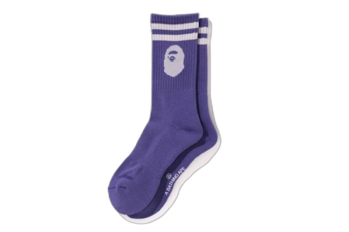 BAPE Ape Head Socks (FW19) Purple