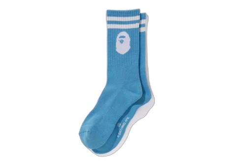 BAPE Ape Head Socks (FW19) Sax