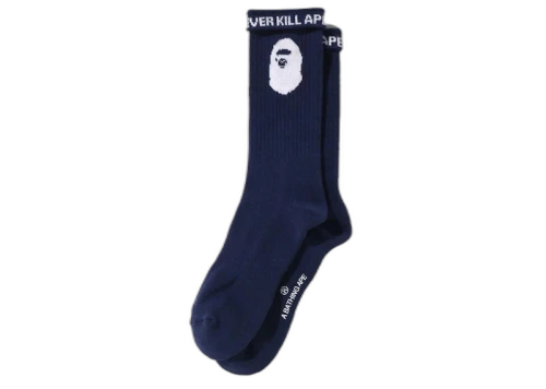 BAPE Ape Head Socks Navy