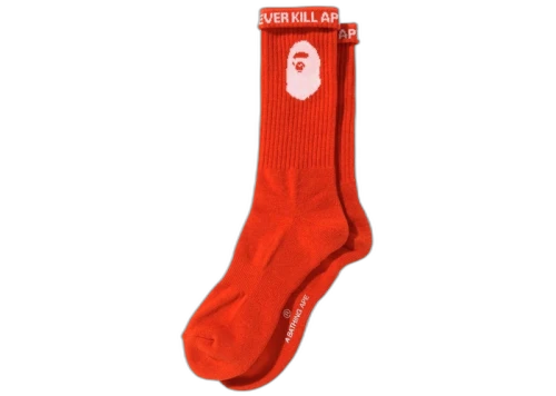 BAPE Ape Head Socks Orange