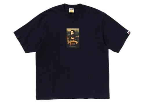 BAPE Art Print Relaxed Fit Tee Navy Blue