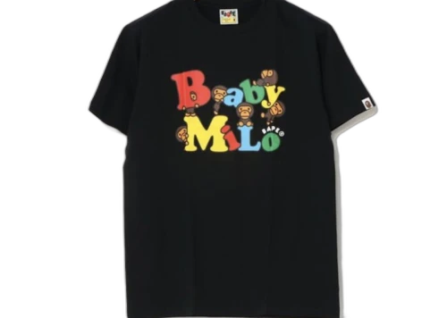 BAPE Baby Milo Alphabet Logo Tee Black