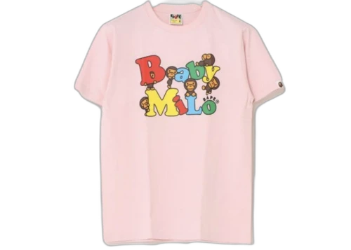 BAPE Baby Milo Alphabet Logo Tee Pink