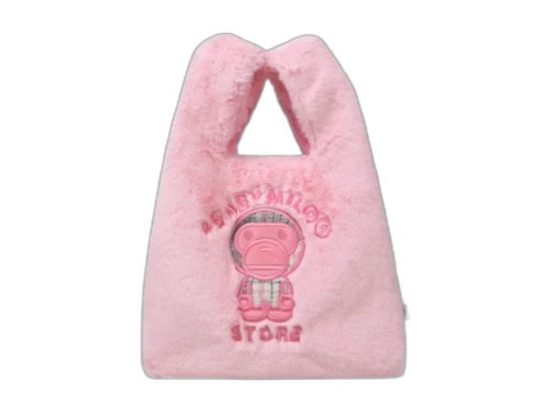 BAPE Baby Milo Fluffy Tote Bag Pink