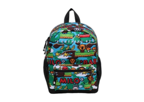 BAPE Baby Milo Kids Game Pattern Daypack Emerald