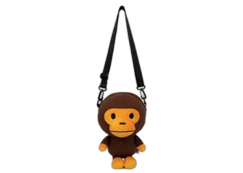Bape Baby Milo Plush Cross Bag Brown