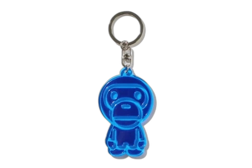 BAPE Baby Milo Reflective Keychain Navy