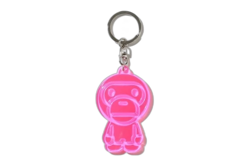 BAPE Baby Milo Reflective Keychain Pink
