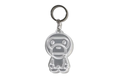 BAPE Baby Milo Reflective Keychain White