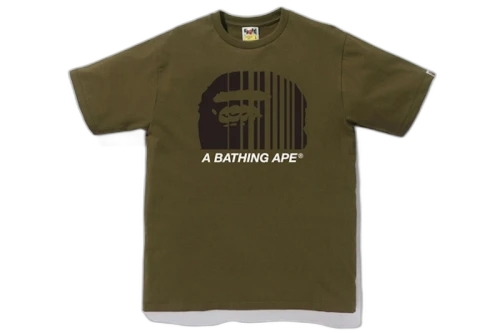 BAPE Vertical Line Tee Olive