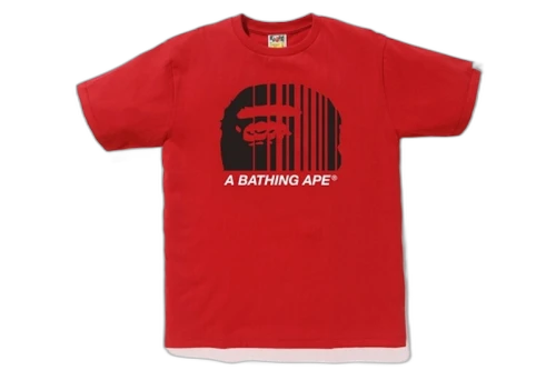 BAPE Vertical Line Tee Red