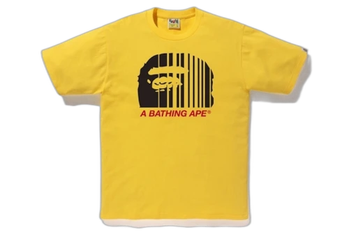BAPE Vertical Line Tee Yellow