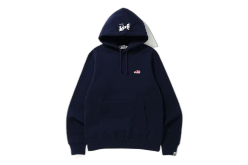 BAPE Bapesta One Point Pullover Hoodie Navy