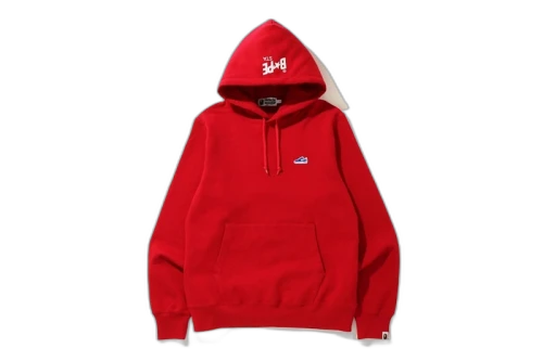 BAPE Bapesta One Point Pullover Hoodie Red