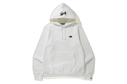 BAPE Bapesta One Point Pullover Hoodie White