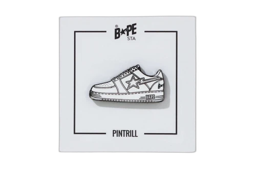 BAPE Bapesta Pintrill Pin White