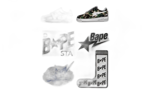 BAPE Bapesta Stickers Multi