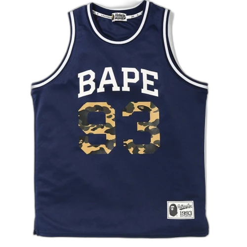 BAPE Basketball Tank Top Navy