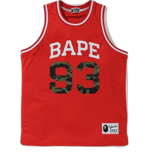 BAPE Basketball Tank Top Red