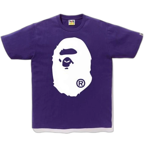 BAPE Bicolor Big Ape Head Tee Purple/Black