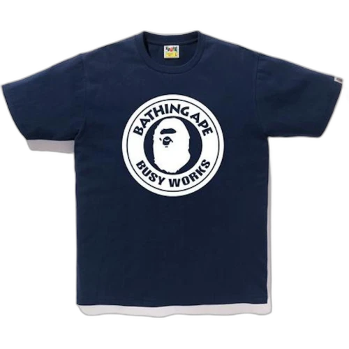 BAPE Bicolor Busyworks Tee Navy