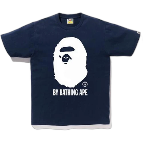 BAPE Bicolor By Bathing Tee Navy/White
