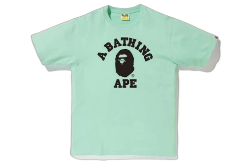 BAPE Bicolor College Tee Green